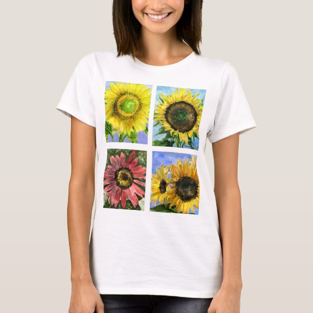 Five Sunflowers T-shirt Apparel (Front)