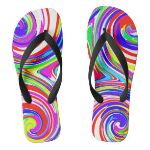 Five Swirls of Colour 2 Flip Flops