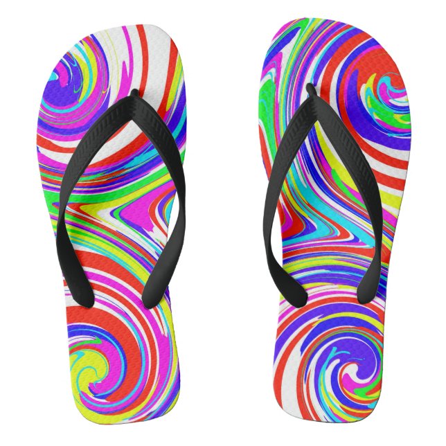 Five Swirls of Colour 2 Flip Flops (Footbed)