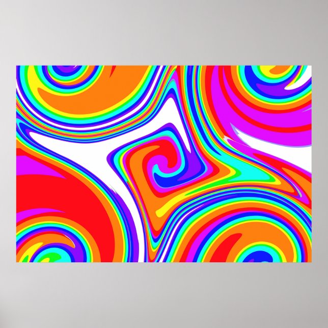 Five Swirls of Colour Poster (Front)
