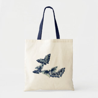 Five Vintage Blue Butterflies Tote Bag