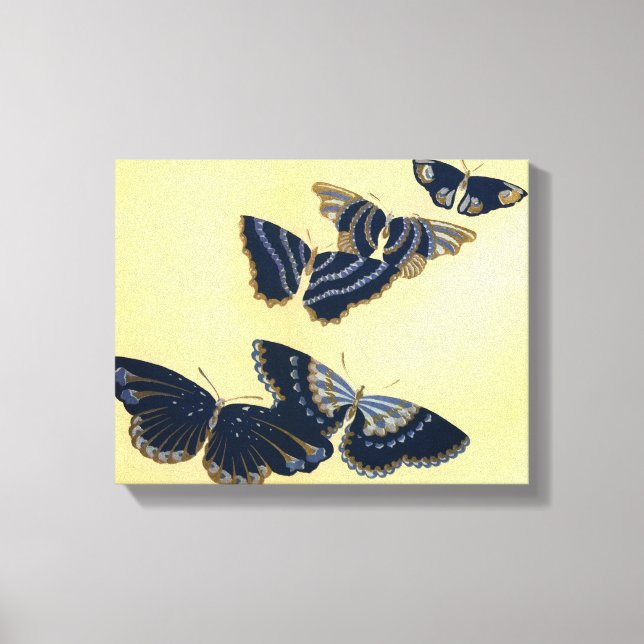 Five Vintage Butterflies Canvas Print (Front)