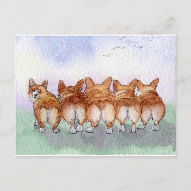 Five walk away together... postcard (Front)