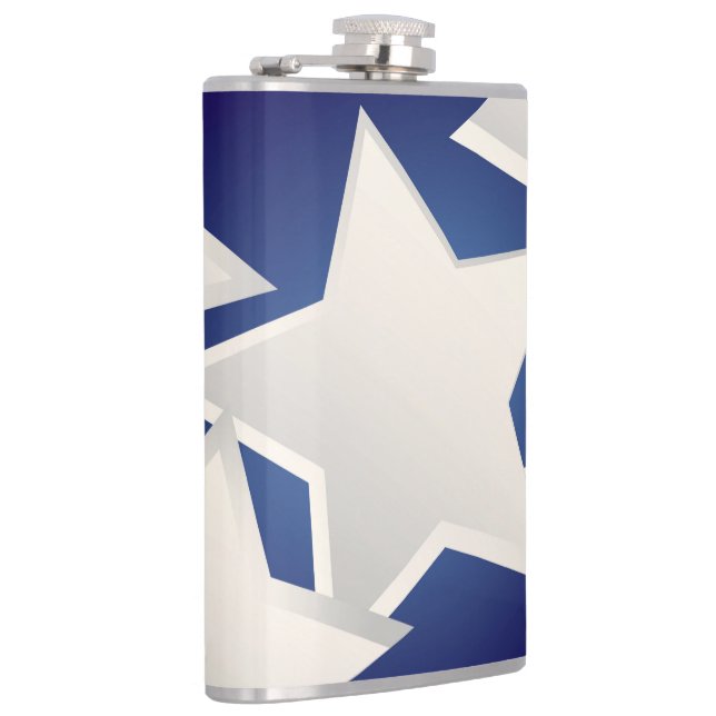 Five white stars hip flask (Right)