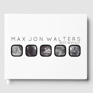 five window funeral guest book