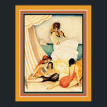 "Five Women At A Beach" 1920's Art Deco Print<br><div class="desc">1920's,  Art Deco print "Five Women At The Beach" by Gerda Wegener.</div>