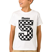 Five Year Old 5th Birthday Checkers with Name V02M