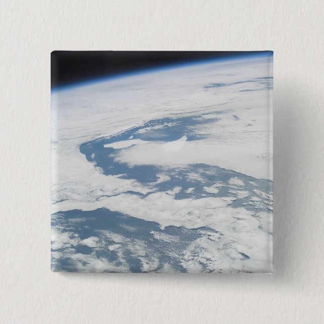 Five year old icebergs near South Georgia Islan 15 Cm Square Badge (Front)