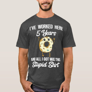 Five Year Work Anniversary Career Milestone 5th Fi T-Shirt