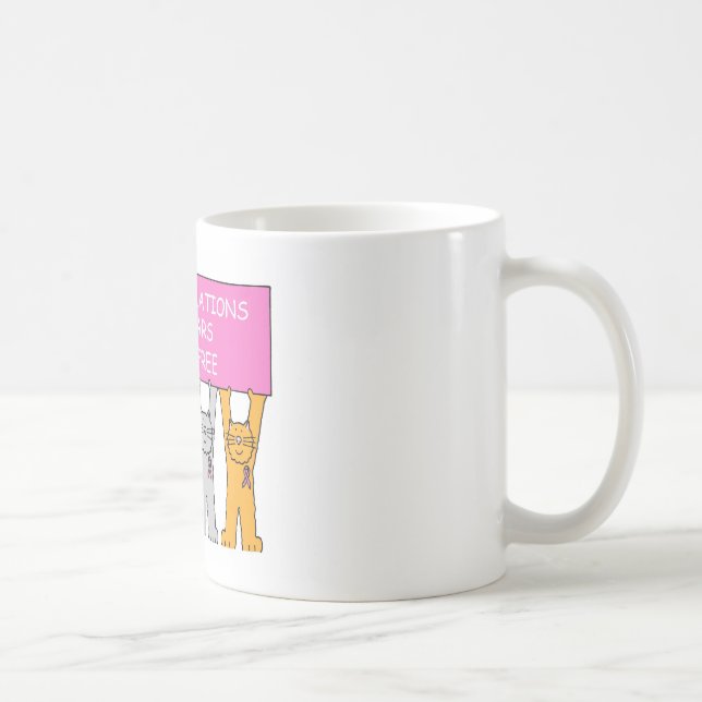 Five Years Cancer Free Anniversary. Coffee Mug (Right)