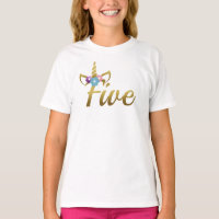 Five years old Unicorn Birthday Girl for Kids