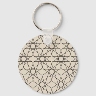Fivefold Star Geometry Sand Ink Keychain