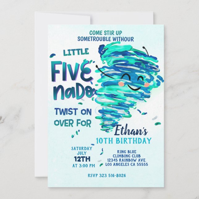 Fivenado Invitation (Front)