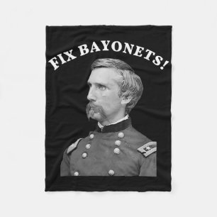 Fix Bayonets Civil War Quote Joshua Chamberlain  Fleece Blanket