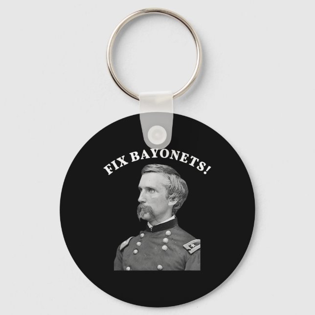 Fix Bayonets Civil War Quote Joshua Chamberlain  Key Ring (Front)