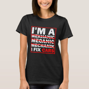 Fix Car Dent Mechanic Tool Box Mechanic Gloves Mec T-Shirt