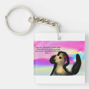 fix eyes jesus  key ring