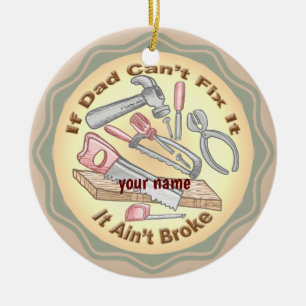 Fix It Dad custom  Ceramic Tree Decoration