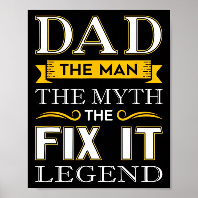 Fix It Dad Gifts Fathers Day Handy Man  Poster (Front)