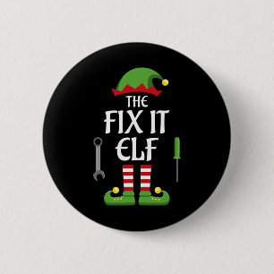 Fix It Elf Family Matching Group Christmas  6 Cm Round Badge