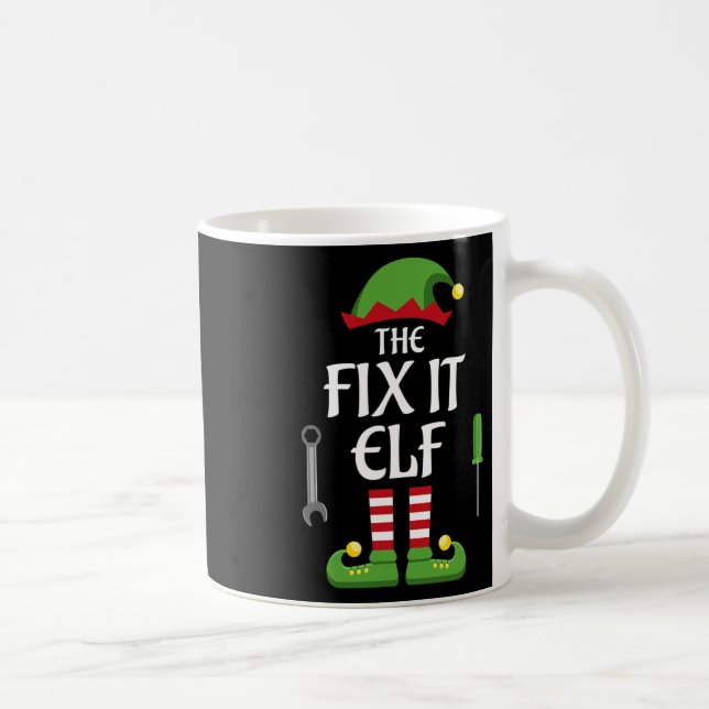 Fix It Elf Family Matching Group Christmas  Coffee Mug (Right)