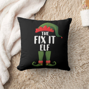 Fix It Elf Family Matching Group Christmas Cushion