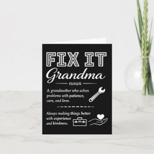 Fix It Grandma Definition Mothers Day Grandmother  Card