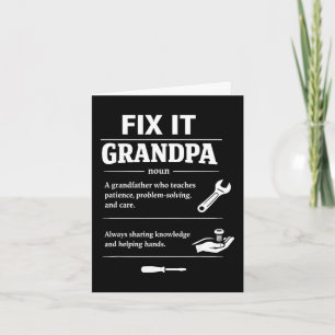 Fix It Grandpa Definition Grandfather Diy Father D Card