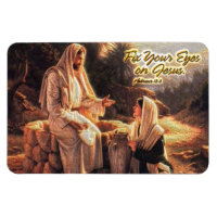 Fix Your Eyes on Jesus 1 Premium Magnet