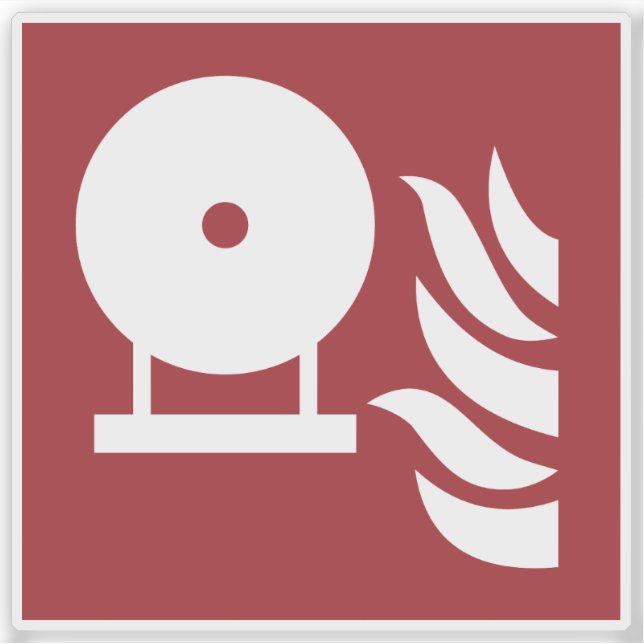 Fixed Fire Extinguisher Bottle Safety Sign (Front)