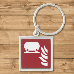Fixed Fire Extinguisher Installation Safety Sign Key Ring