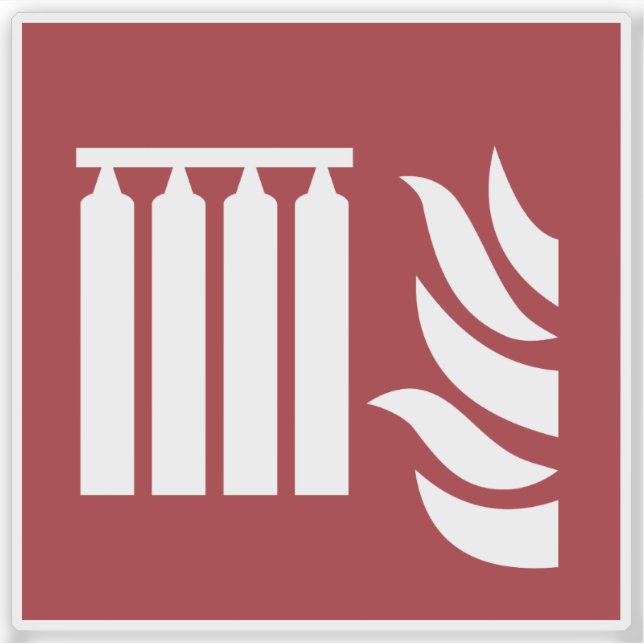 Fixed Fire Extinguishing Battery Safety Sign (Front)