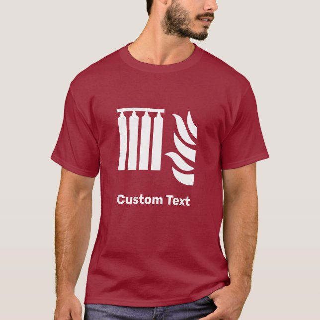 Fixed Fire Extinguishing Battery Safety Sign T-Shirt (Front)
