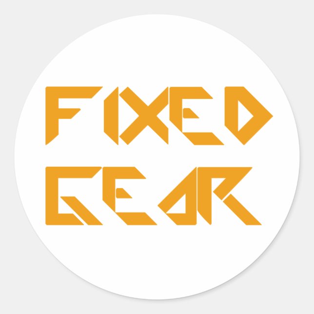 Fixed Gear Classic Round Sticker (Front)