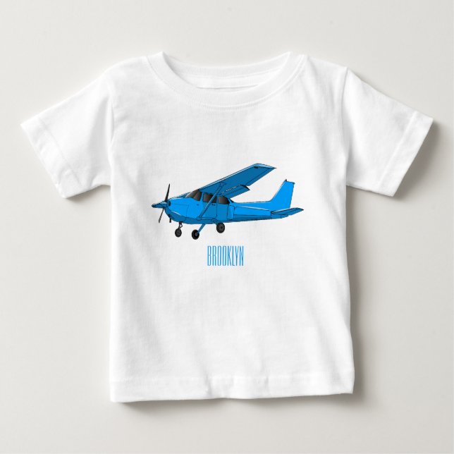 Fixed-wing aircraft cartoon illustration baby T-Shirt (Front)