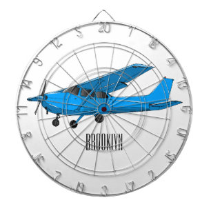Fixed-wing aircraft cartoon illustration dartboard