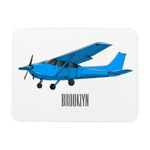 Fixed-wing aircraft cartoon illustration magnet