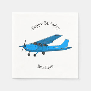 Fixed-wing aircraft cartoon illustration napkin