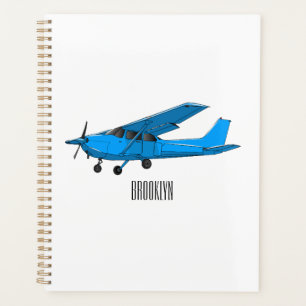 Fixed-wing aircraft cartoon illustration planner