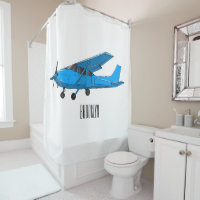 Fixed-wing aircraft cartoon illustration