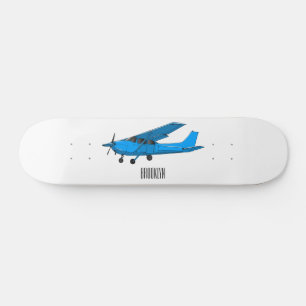 Fixed-wing aircraft cartoon illustration skateboard