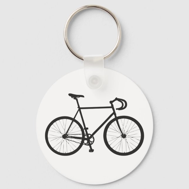 Fixie (Black) Key Ring (Front)