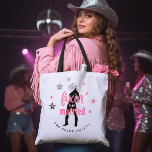 Fixin' The Bride Disco Bachelorette ID925 Tote Bag