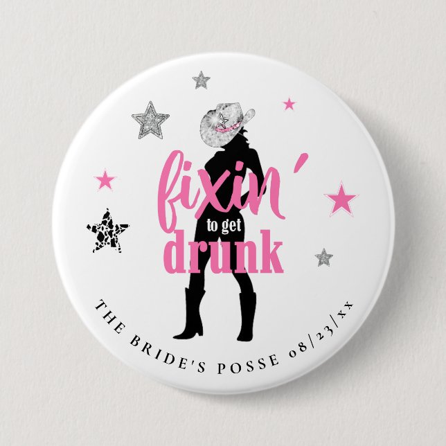 Fixin' The Bride's Posse Disco Bachelorette ID925 7.5 Cm Round Badge (Front)