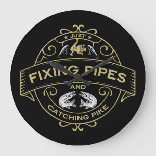Fixing Pipes & Catching Pike Large Clock