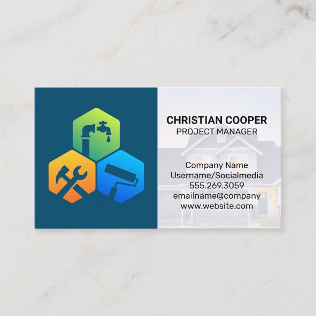 Fixing Services | Home Repairs Business Card (Front)
