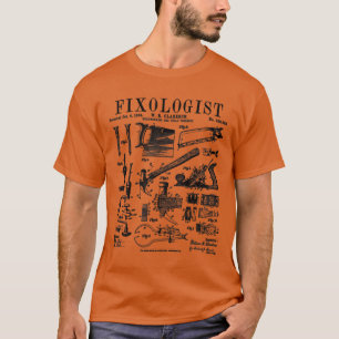 Fixologist Carpenter Carpentry Tools Vintage Paten T-Shirt