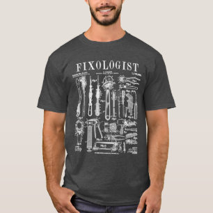 Fixologist Mechanic Car Repair Tools Vintage Paten T-Shirt