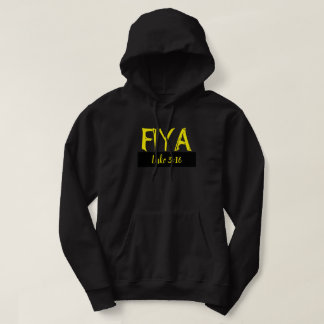 Fiya Black & yellow hoodie (front only)