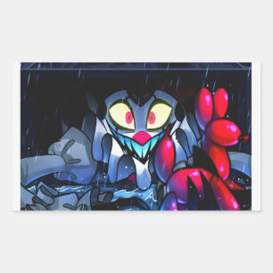 Fizz Halloween Slasher   Helluva Boss    Rectangular Sticker